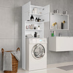 ZNTS Washing Machine Cabinet White 64x25.5x190 cm Engineered Wood 800027