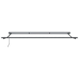Retractable Awning Manual Blue and White 450x300 cm Fabric 3330851