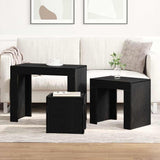 Nesting Tables 3 pcs Black Oak Engineered Wood 862070