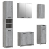 5 Piece Bathroom Cabinet Set Grey Sonoma Engineered Wood 3115858
