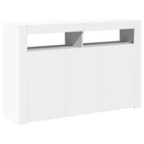Sideboard with LED Lights White 115.5x30x75 cm 804337
