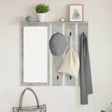 Wall-Mounted Coat Rack with Shelf Concrete grey 84 x 10 x 80 cm 874494