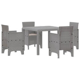 Garden Dining Set 5 pcs Light Grey Polypropylene 3378548