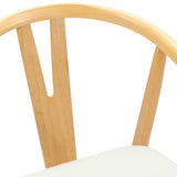 Dining Chair 2 pcs Natural and Light Solid Rubber Wood 42020410