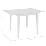 247626 Extendable Dining Table White x80x74 cm MDF