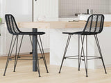 Bar Chair 2 pcs 44 x 52 x 111 cm Rattan and Iron 42011549