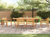 7 Piece Garden Dining Set Solid Wood Acacia 3334772