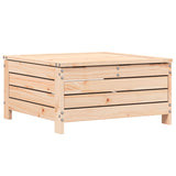 Garden Footstool with Cushion Solid Wood Pine 844925