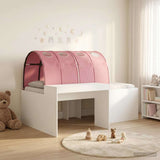 Bed with Tunnel 3 pcs White and Pink Engineered Wood 3423668