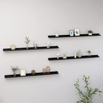 Wall Shelves 4 pcs Black 115x9x3 cm 326671
