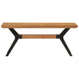 Dining Bench 110x40x46 cm Solid Wood Acacia and Steel 352057