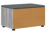 Hall Bench with Cushion with Shelf Grey Sonoma 60 x 38 x 46 cm 891501