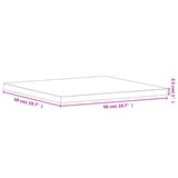 Table Top 50x50x2.5 cm Square Solid Wood Beech 355973
