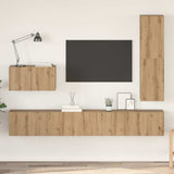TV Cabinet Set 4 pcs Artisan Oak Engineered Wood 3393329