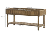 Wooden Herb Planter Raised Bed Container Garden Plant Stand Bed 8 Boxes 110L x 46W x 76Hcm Brown T3398P322197