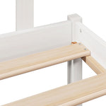 ZNTS Bookcase Bed without Mattress White 100x200 cm Solid Wood Pine 3321791
