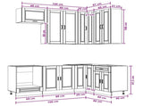Kitchen Unit PORTO 8 pcs Concrete Grey Engineered Wood 3438500