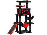 Gothic Cat Tree, 152 cm Multi-Level Cat Tower for Large Cats with Coffin Bed, Large Condo, for T3398P425279
