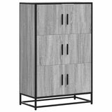 Highboard Grey Sonoma 68x35x106.5 cm Engineered Wood and Metal 849072