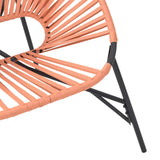 Garden Egg Chair Black and Orange Poly Rattan 4009291
