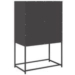 ZNTS Highboard Black 68x39x107 cm Steel 853374