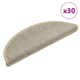 Stair Mats Self-adhesive Sisal-Look 30 pcs 56x17x3 cm Light Green 3365863