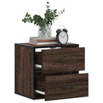 ZNTS Wall-mounted Bedside Cabinet Brown Oak 40x31x39.5 cm 848732