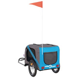Pet Bike Trailer Blue and Grey Oxford Fabric and Iron 93876