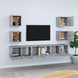 7 Piece TV Cabinet Set Grey Sonoma Engineered Wood 3120243