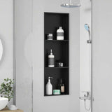 Shower Niche Black 92 x 32 x 10 cm Stainless Steel 42012678