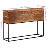 Console Table 110x30x75 cm Solid Wood Acacia and Iron 376067