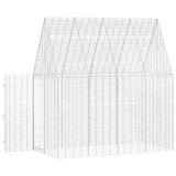 Rabbit Cage Silver 200 x 100 x 210 cm Galvanised Steel 42019241