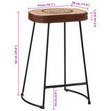 Bar Stools 2 pcs Dark Brown 41x29x62 cm 358926