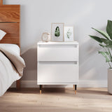 Bedside Cabinet White 40x35x50 cm Engineered Wood 830652