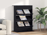 Magazine Rack Black Oak 70 x 41 x 126 cm Engineered Wood 899528