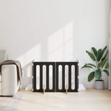 Folding Pet Fence 4 pcs Black Oak 201 x 38 x 70 cm 8005956