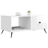 Coffee Table High Gloss White 90 x 50 x 40 cm Engineered Wood 895649
