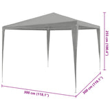 Party Tent Light Grey 300 x 300 x 255 cm PE and Steel 42032989