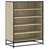 Shoe Cabinet Sonoma Oak 75x38x97.5 cm Engineered Wood and Metal 3300871