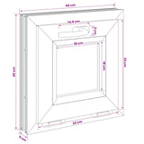 Tilt Basement Window RISOR 40 x 40 cm PVC and Clear Plain Glass 42047754