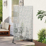 Privacy Screen Grey 100 x 50 x 180 cm Steel 868554