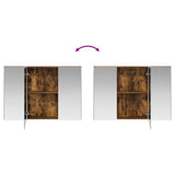 Bathroom Cabinet Set 4 pcs Smoked Oak Engineered Wood 3406467