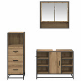 Bathroom Furniture Set 3 pcs Artisan Oak Engineered Wood 3402564
