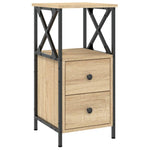 ZNTS Bedside Cabinet Sonoma Oak 34x35.5x70 cm Engineered Wood 825945