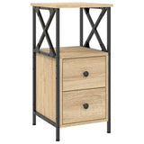 ZNTS Bedside Cabinet Sonoma Oak 34x35.5x70 cm Engineered Wood 825945