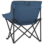Camping Chairs with Pocket Foldable 2 pcs Blue 366547