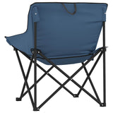 Camping Chairs with Pocket Foldable 2 pcs Blue 366547
