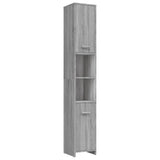 ZNTS 4 Piece Bathroom Furniture Set Grey Sonoma Engineered Wood 3154404