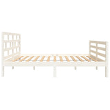 3101279 Bed Frame without Mattress White Solid Wood 120x200 cm