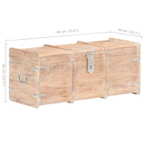 ZNTS Storage Chest 90x40x40 cm Solid Acacia Wood 289644